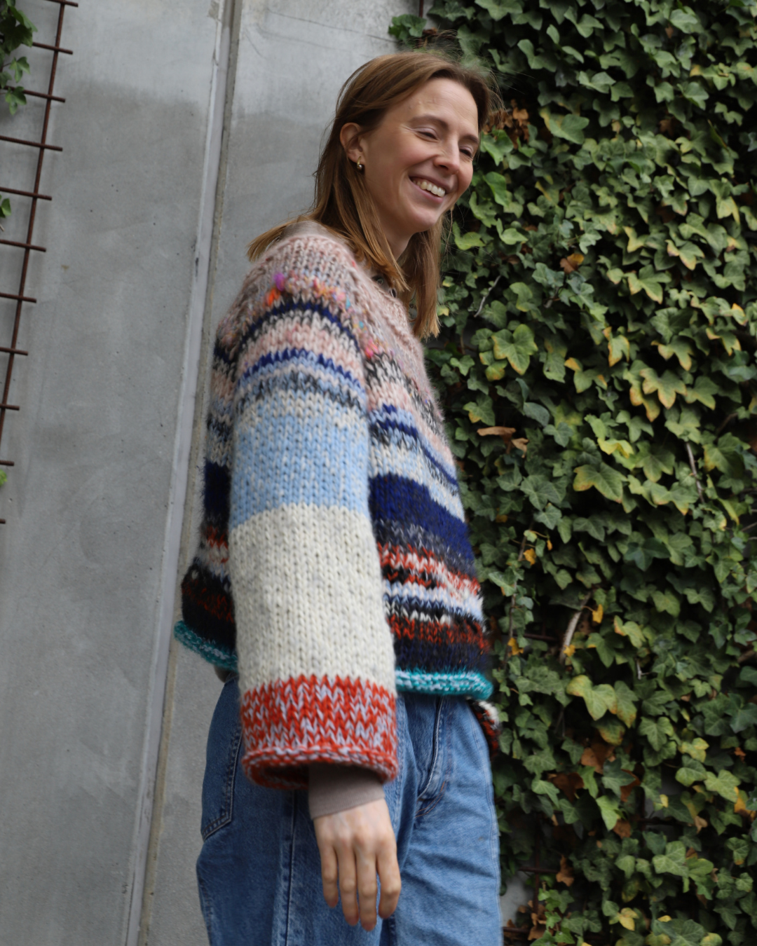 Raglansweater i chunky strik