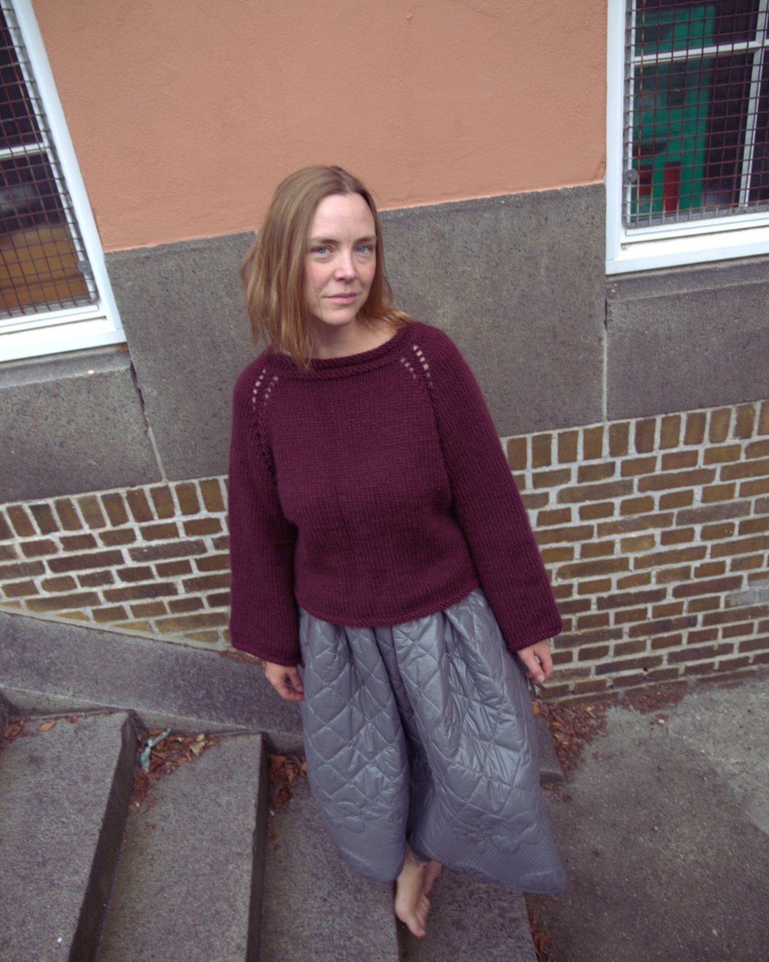 Håndstrikket raglansweater til nybegyndere med klassisk pasform