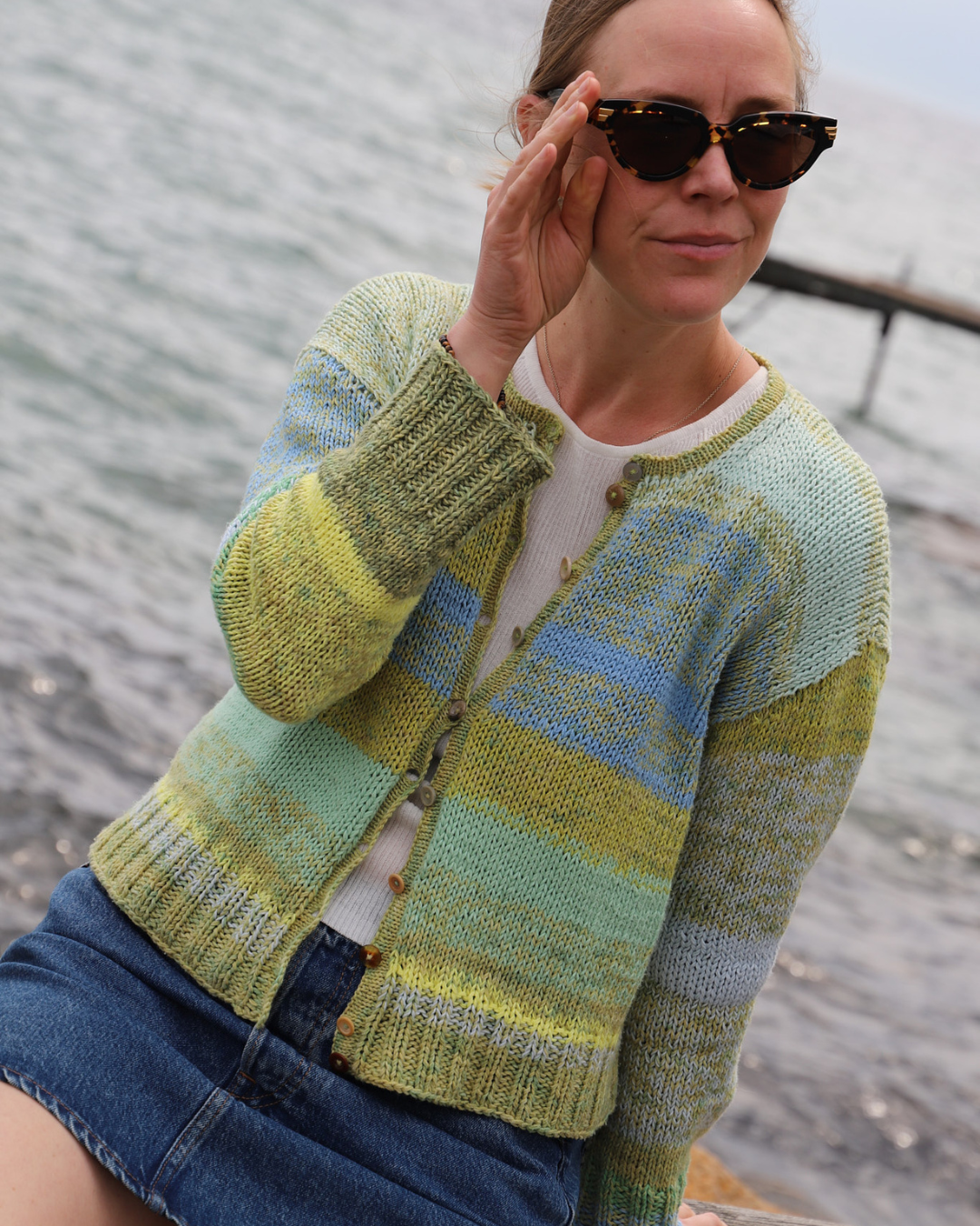 cardigan i garnrester