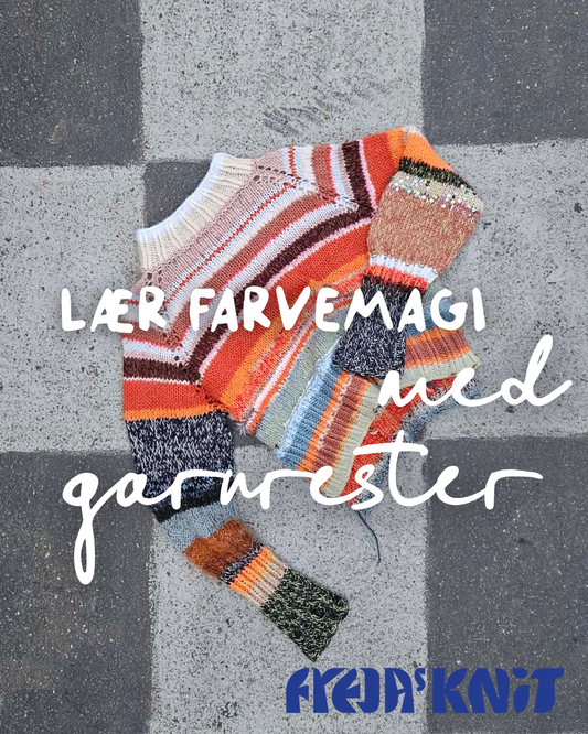 Uddrag af "Strikkemagi med Garnrester" - Lær Farvemagi med Garnrester