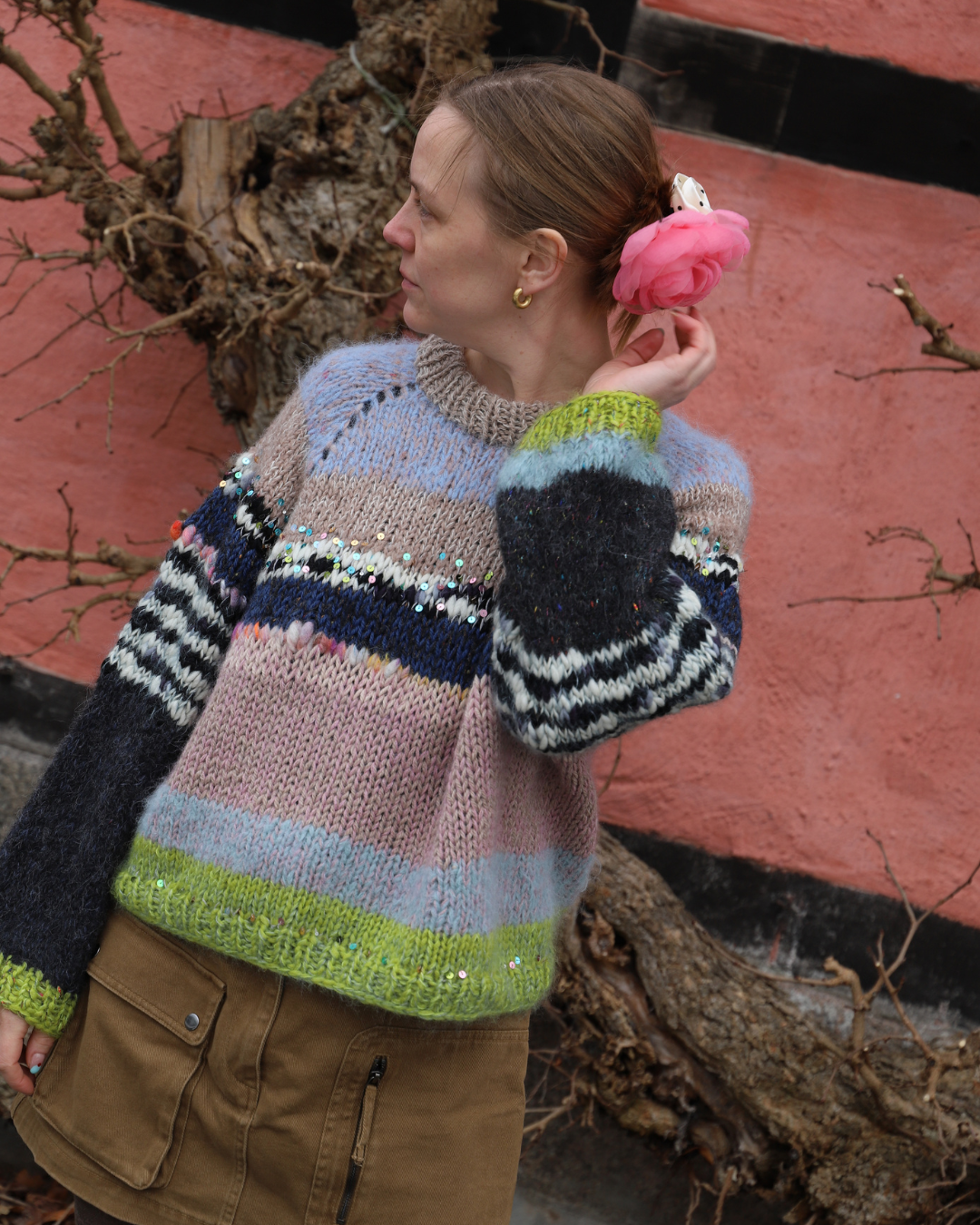 sweater af garnrester